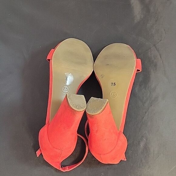 WORTHINGTON FAUX SUEDE OPEN TOE ANKLE STRAP WOMEN"S SANDAL - Picture 10 of 12